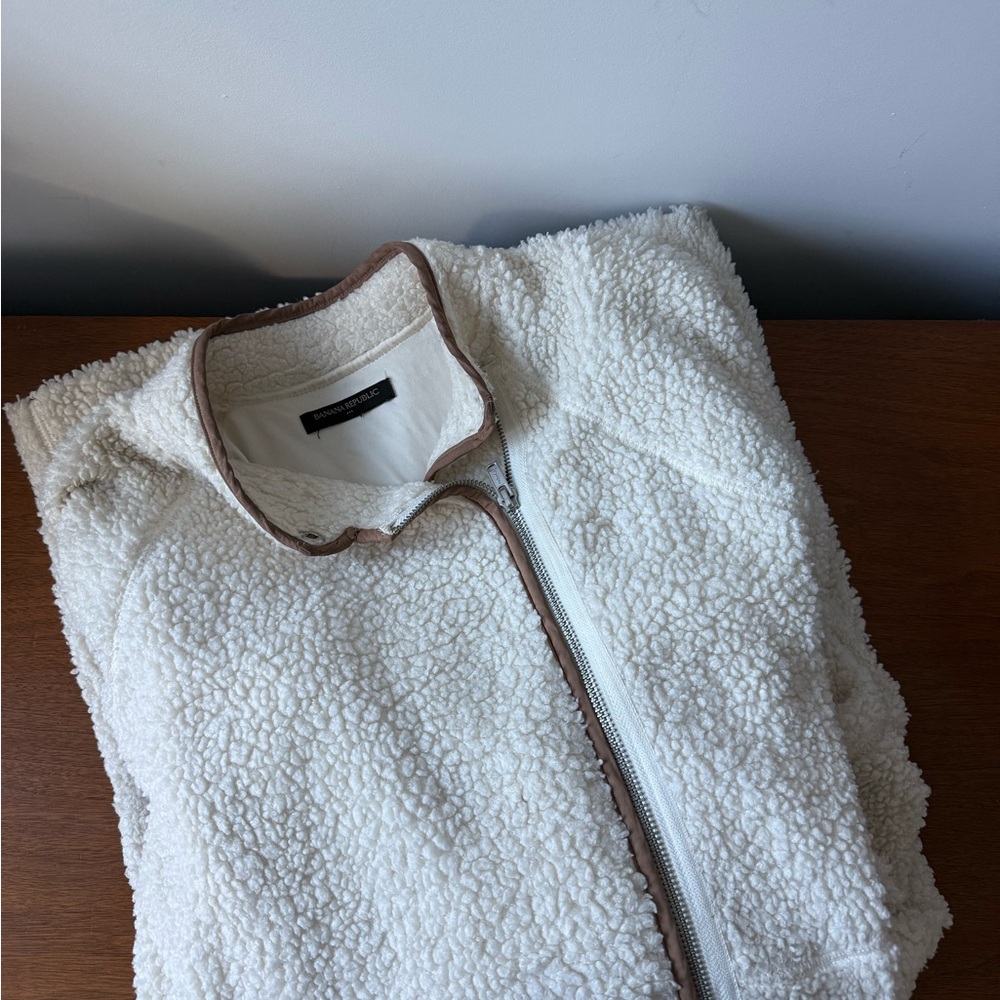 Banana Republic Cream Sherpa Jacket